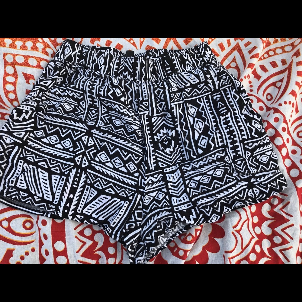 African print shorts